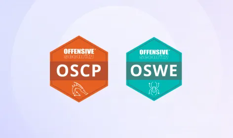 Badges des certifications OSCP et OSWE d’Offensive Security